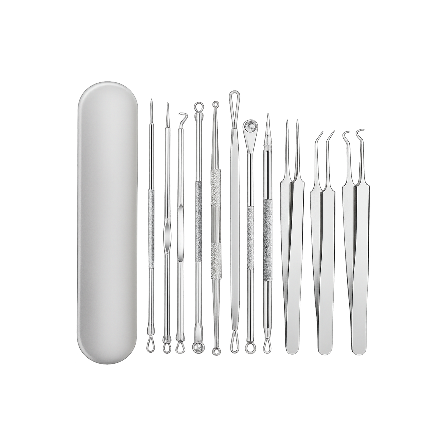 DermaKit – Stainless Steel Pimple & Blackhead Remover Set