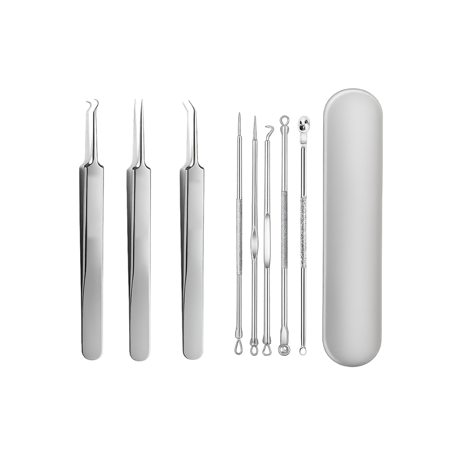DermaKit – Stainless Steel Pimple & Blackhead Remover Set